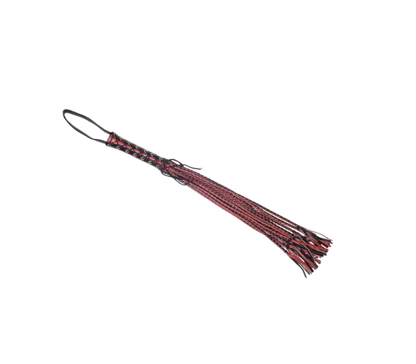 Love In Leather Long Leather Flogger With Corseted Handle And Plaited Tails WHI021A