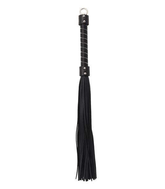 Love In Leather Faux Leather Flogger With Chain Detail WHI071GLD