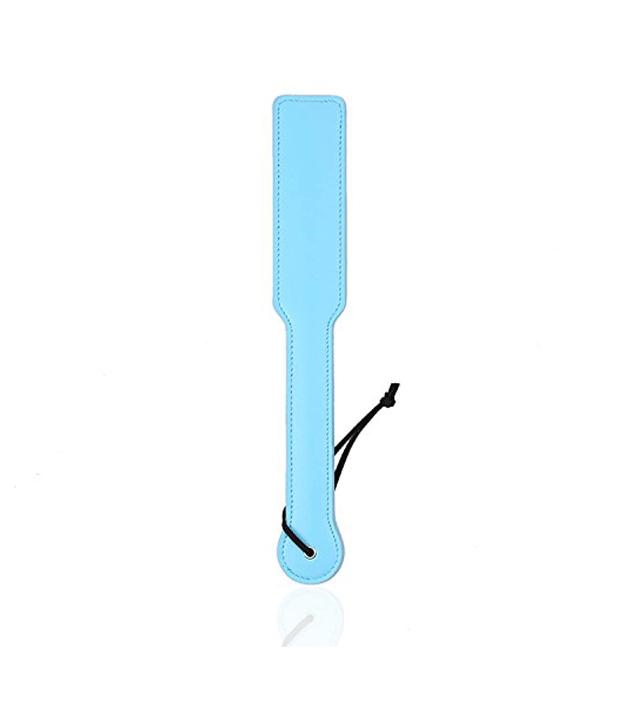 Love In Leather Bright Turquoise Colour Faux Leather Paddle With All Round Edge Stitching B-PAD22BLU