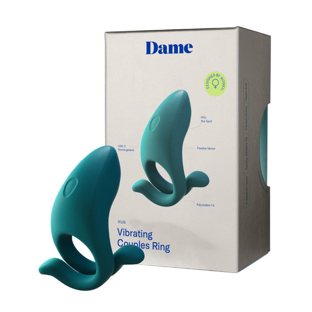 Dame Hug Couples Cock Ring Clitoral Vibrator
