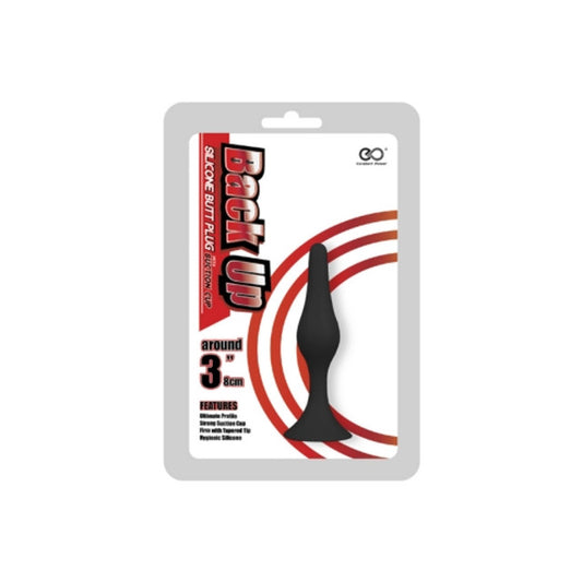 Excellent Power Back Up Smooth 3" Silicone Butt Plug