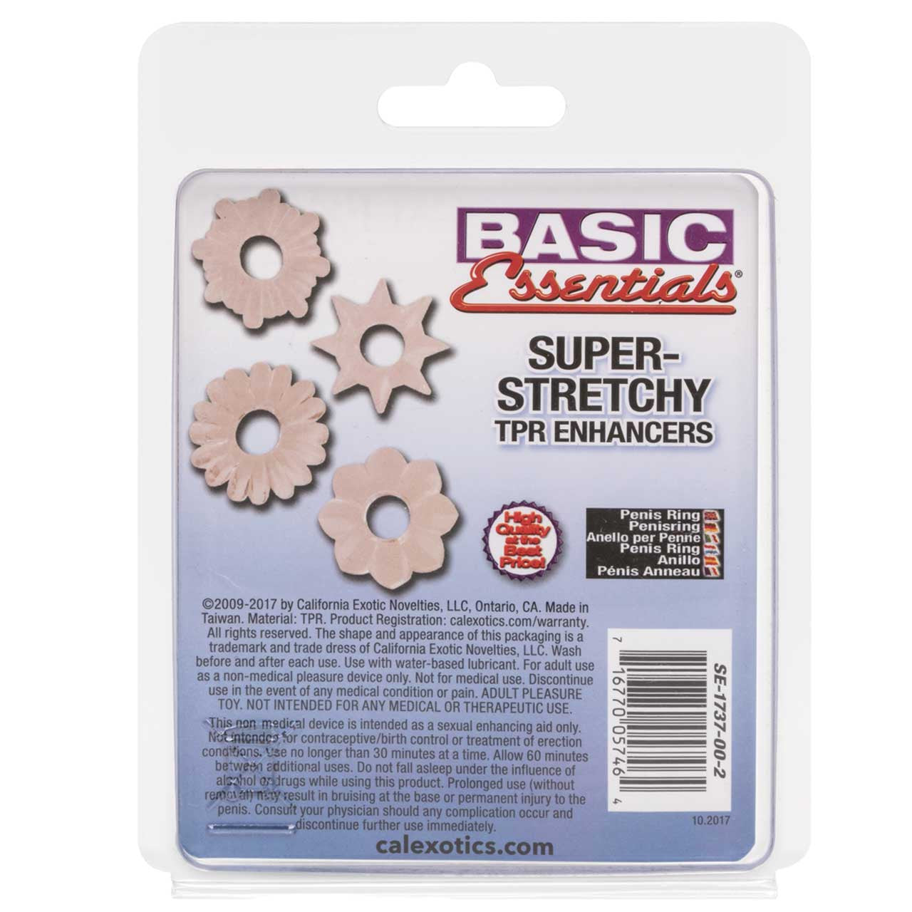 CalExotics Basic Essentials® Super-stretchy TPR Enhancers - Clear