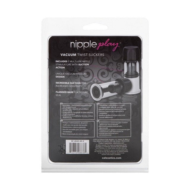 Calexotics Nipple Play Vacuum Twist Suckers Black