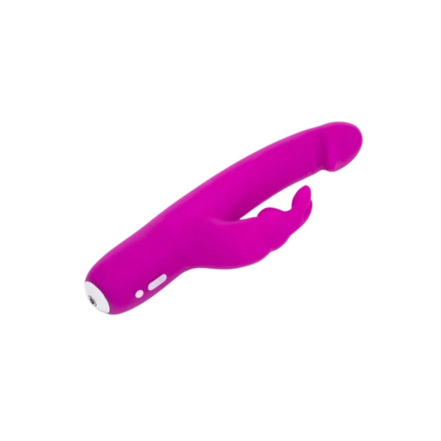 Love Honey Happy Rabbit Slimline Realistic Rechargeable Rabbit Vibrator Purple