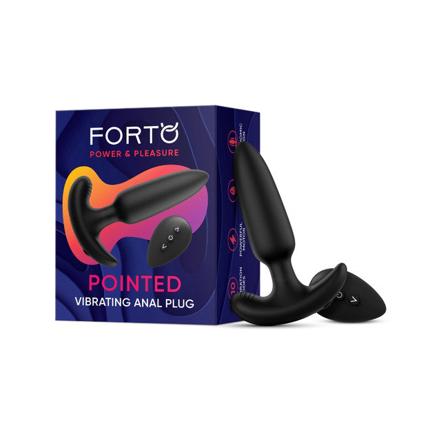 Forto Pointed Vibrating Plug with Remote