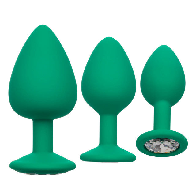 Calexotics Cheeky Anal Plugs 3 Pack - Green