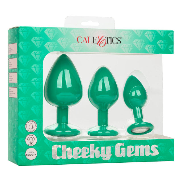 Calexotics Cheeky Anal Plugs 3 Pack - Green
