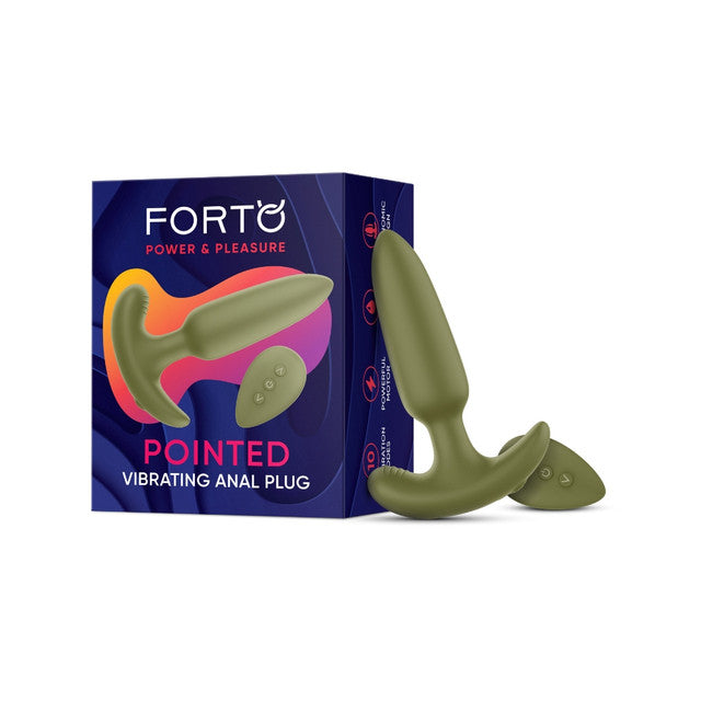 Forto Pointed Vibrating Plug with Remote