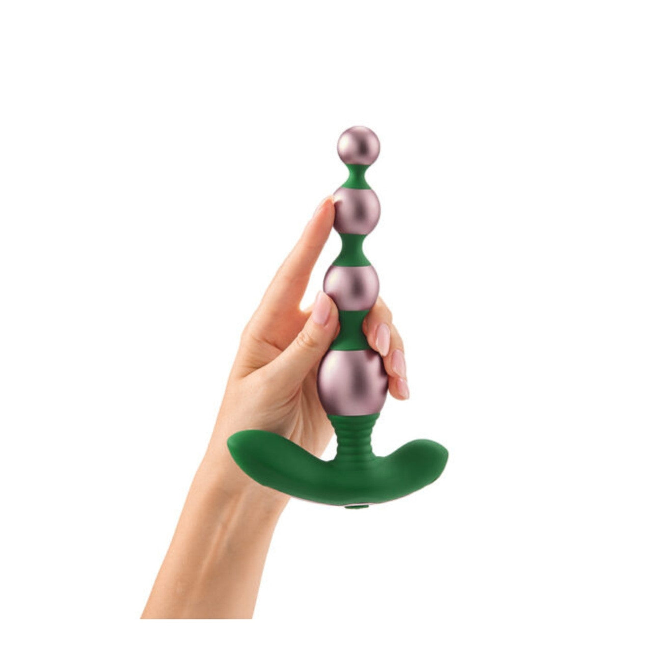 Femme Funn Bougie Beads - Vibrating Anodized Anal Beads - Rose Gold