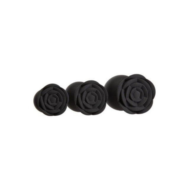 BMS Roses Til’ Dawn – Silicone Anal Plug Kit – Starter Kit - Black