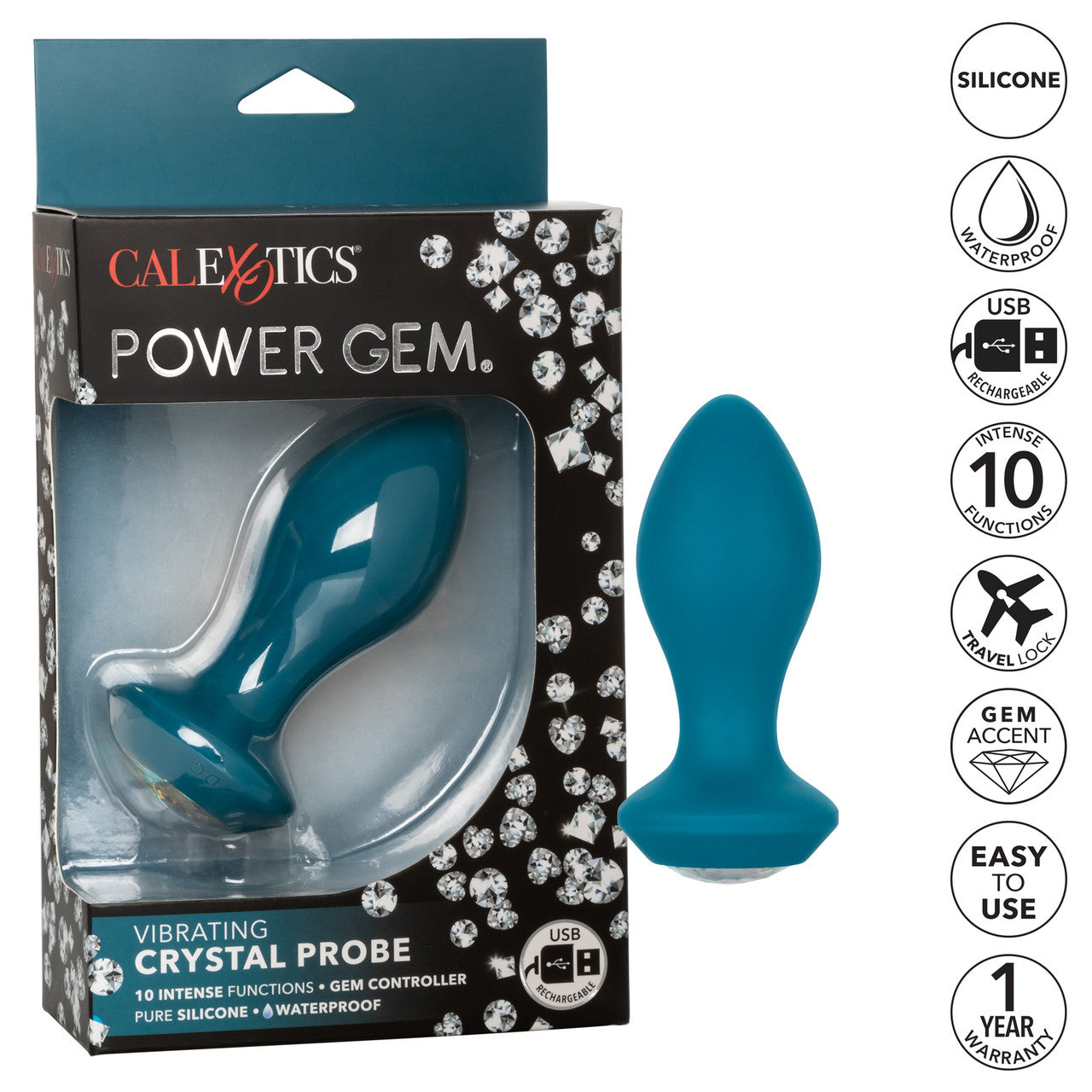 Calexotics Power Gem Vibrating Crystal Probe