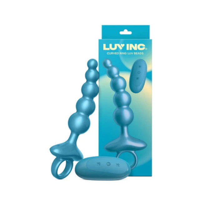 Luv Inc Grooved or Curved Ring Luv Anal Vibrating Beads with Remote Control