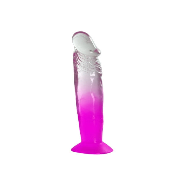 Excellent Power Two Tone 7" PVC Dong in Clear/Purple (Without Balls)