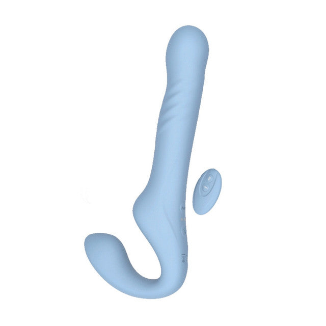 Bloom Storm Strapless Strap-On Double Ended Thrusting Vibrator with Remote Control