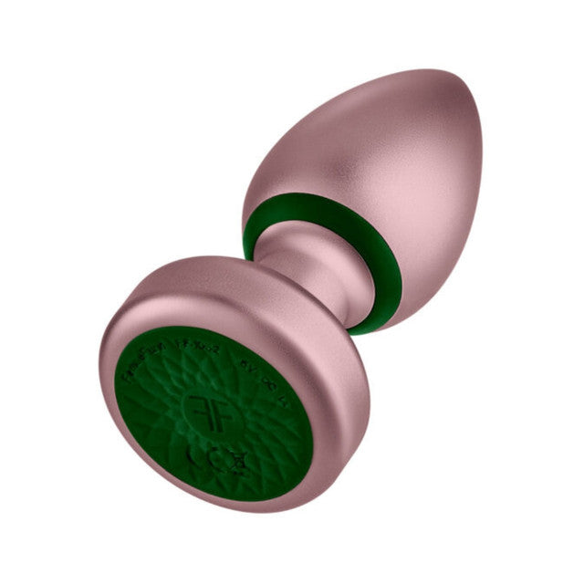 Femme Funn Bougie Plug - Vibrating Anodized Butt Plug - Rose Gold