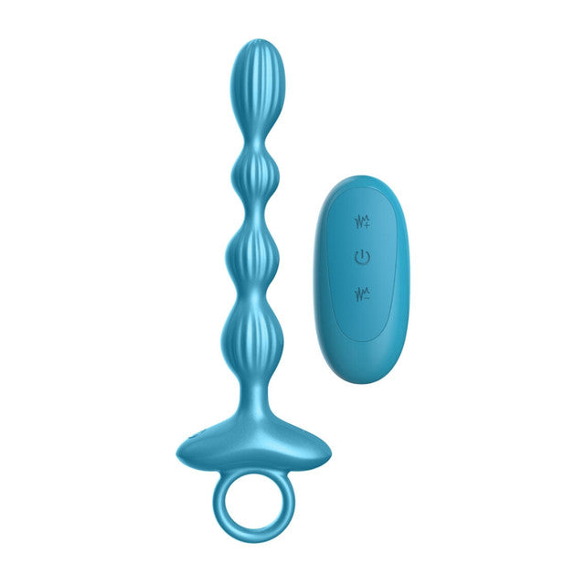 Luv Inc Grooved or Curved Ring Luv Anal Vibrating Beads with Remote Control