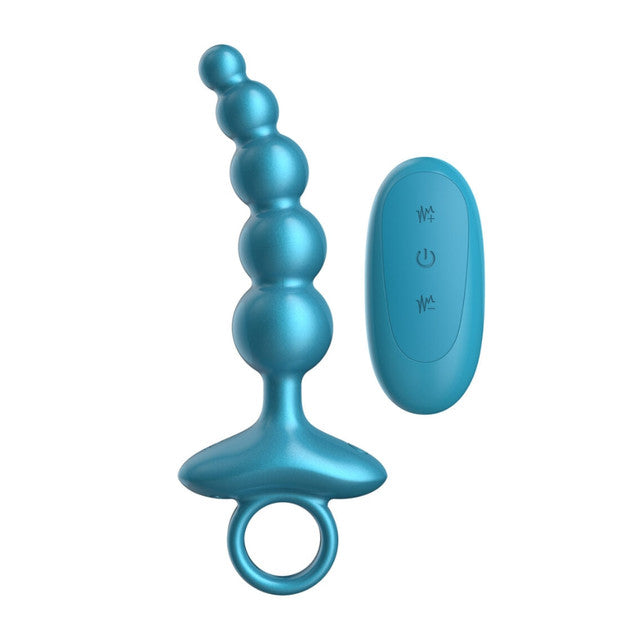 Luv Inc Grooved or Curved Ring Luv Anal Vibrating Beads with Remote Control