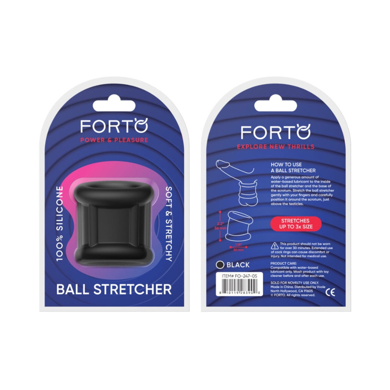 Forto F-95: Tubular Ball Stretcher - Black
