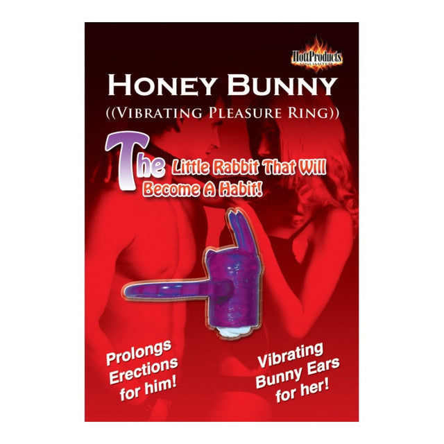 Hott Products | Horny Honey Vibro Ring Bunny - Cock Ring Couples Vibrator