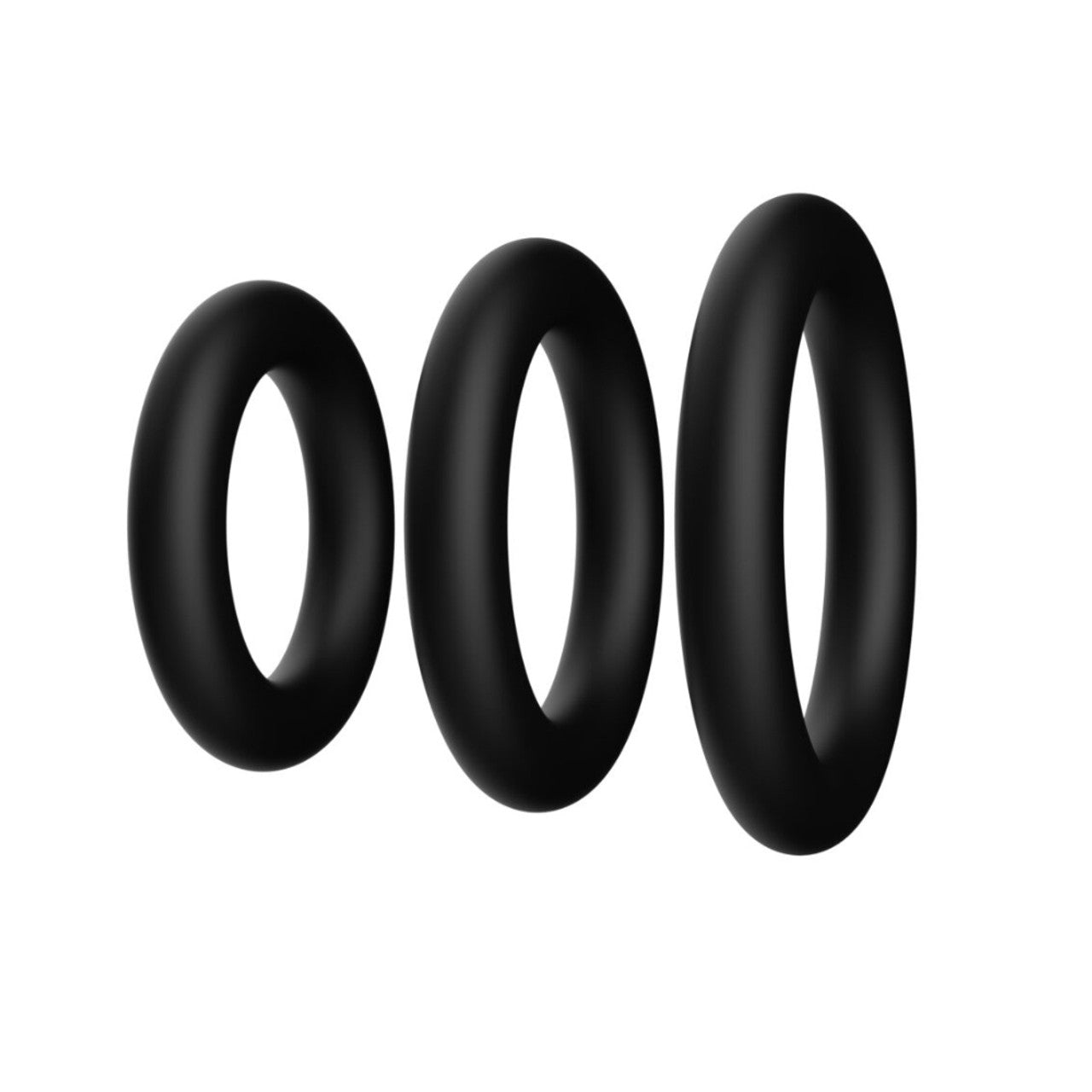 Forto F-43: Tiered Cock & Ball Ring - Black