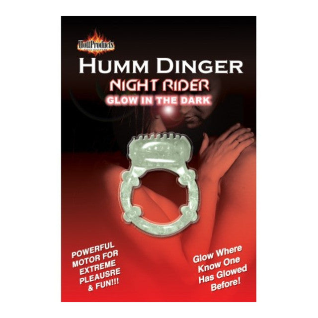 Hott Products | Humm Dinger Night Rider - Cock Ring Couples Vibrator - Glow In The Dark