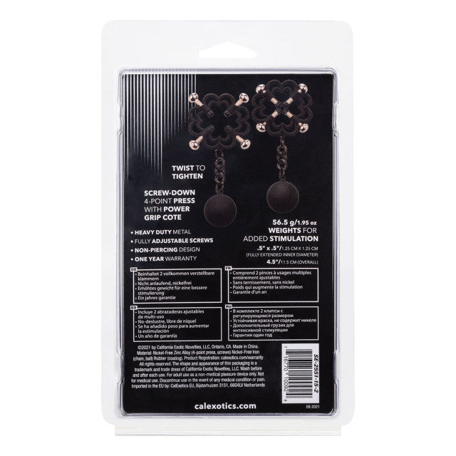Calexotics Nipple Grips Power Grip 4-Point Weighted Nipple Press