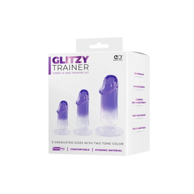 Excellent Power Glitzy Trainer 3 in 1 PVC Dong Kit - Transparent