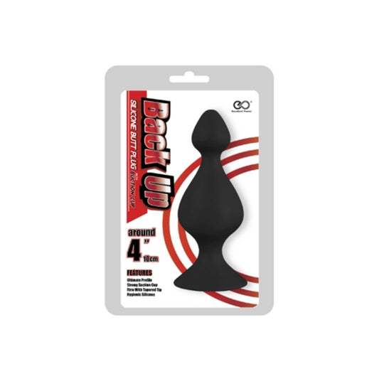 Excellent Power Back Up Gourd 4" Silicone Butt Plug