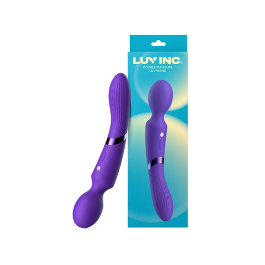 Luv Inc De39: Double-Ended Luv Wand Vibrator - Dark Purple