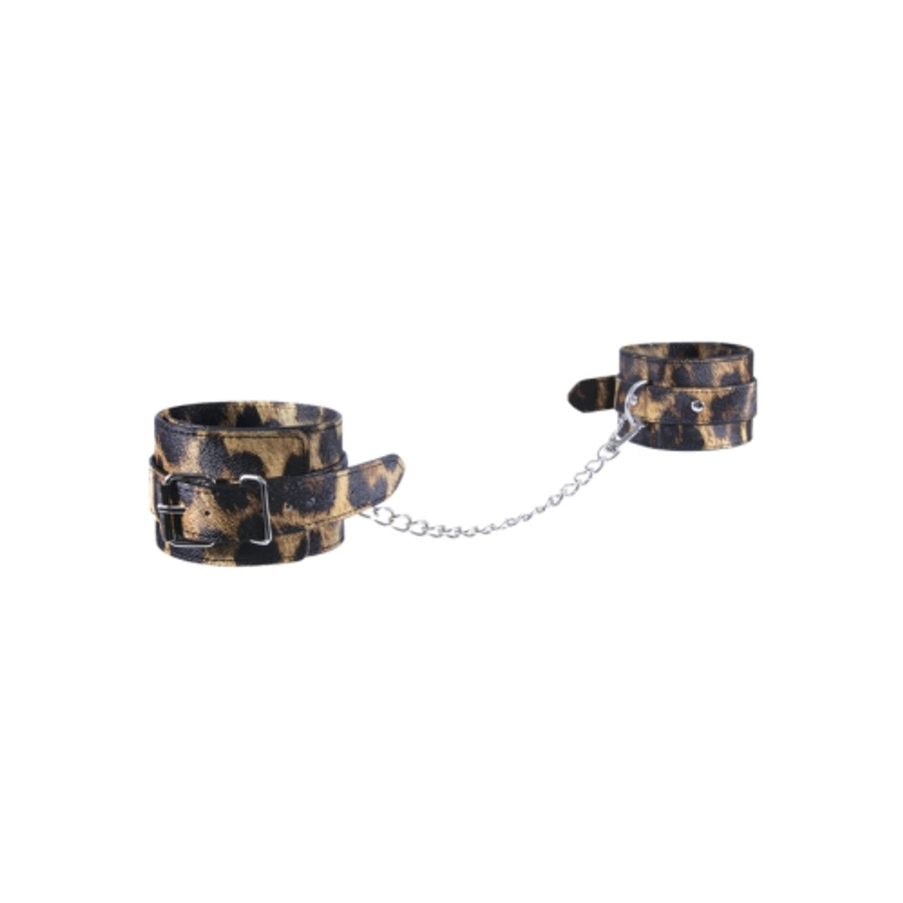 Excellent Power Leopard Frenzy PU Leather Ankle Cuffs