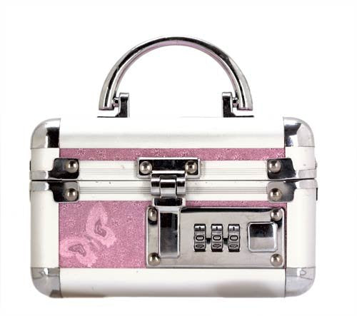 Lockable Mini Vibrator Sex Toy Storage Case Pink - 13.5cm x 7cm x 5cm