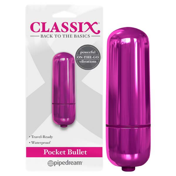 Pipedream | Classix Pocket Bullet - Metallic Pink 5.6cm Bullet Vibrator