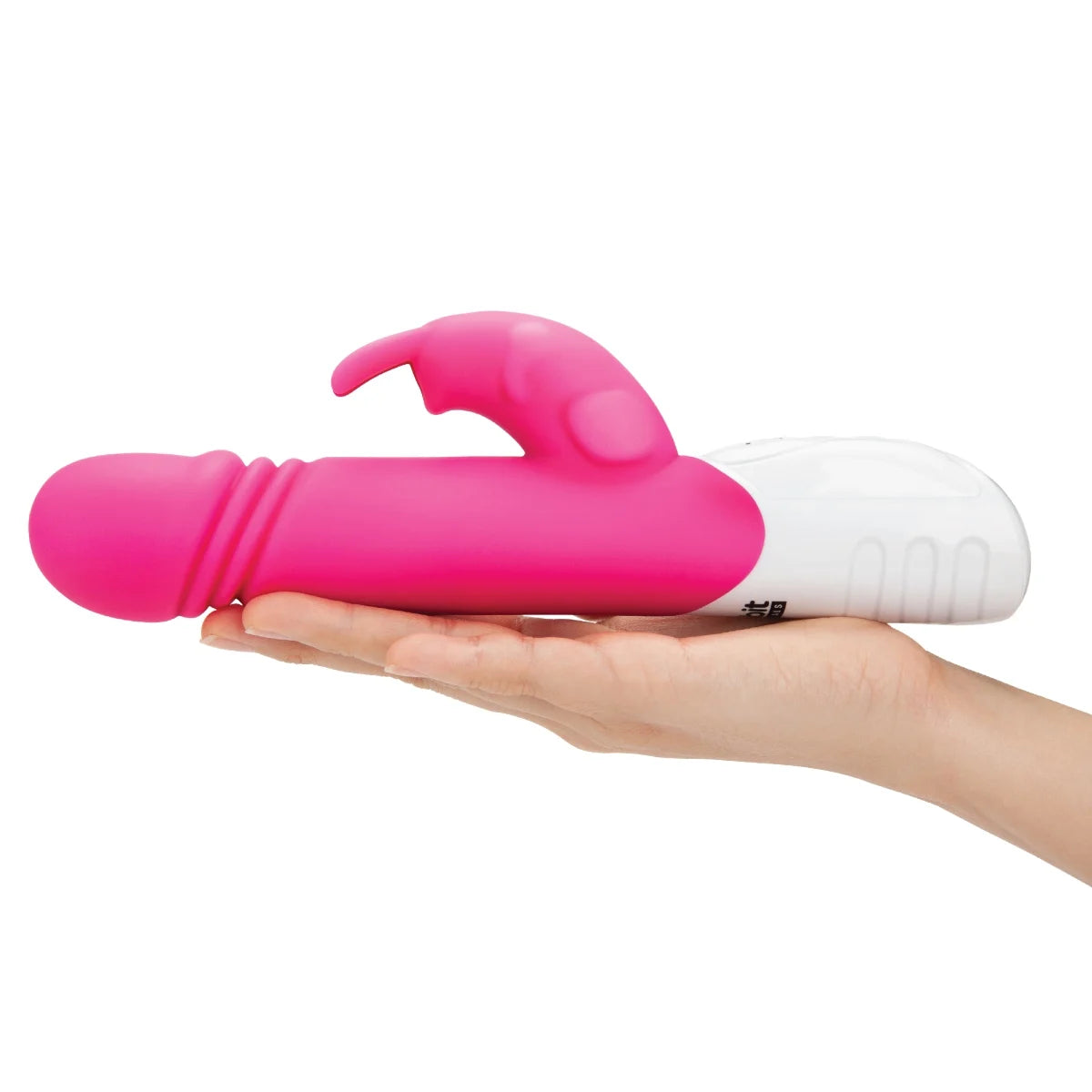 Rabbit Essentials Rechargeable Thrusting Rabbit Vibrator Hot Pink