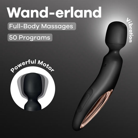 Satisfyer Wand-erland 50 Mode Black Bodywand Massager Vibrator