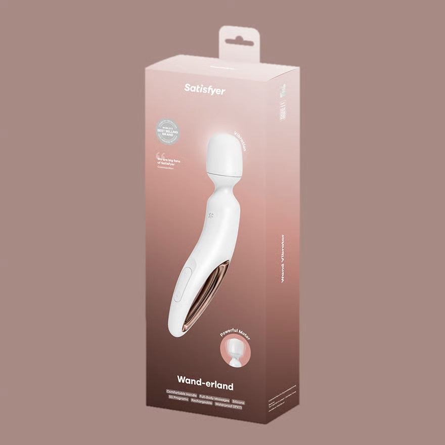 Satisfyer Wand-erland 50 Mode White Bodywand Massager Vibrator