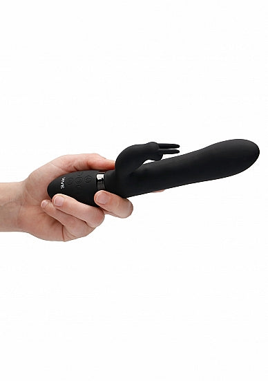 Shots Toys | VIVE Amoris 23cm USB Rechargeable Beads Rabbit Vibrator Black