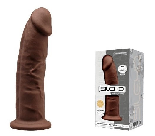 Adrien Lastic Silexd 9" Model 2 Realistic Silicone Dildo - Brown