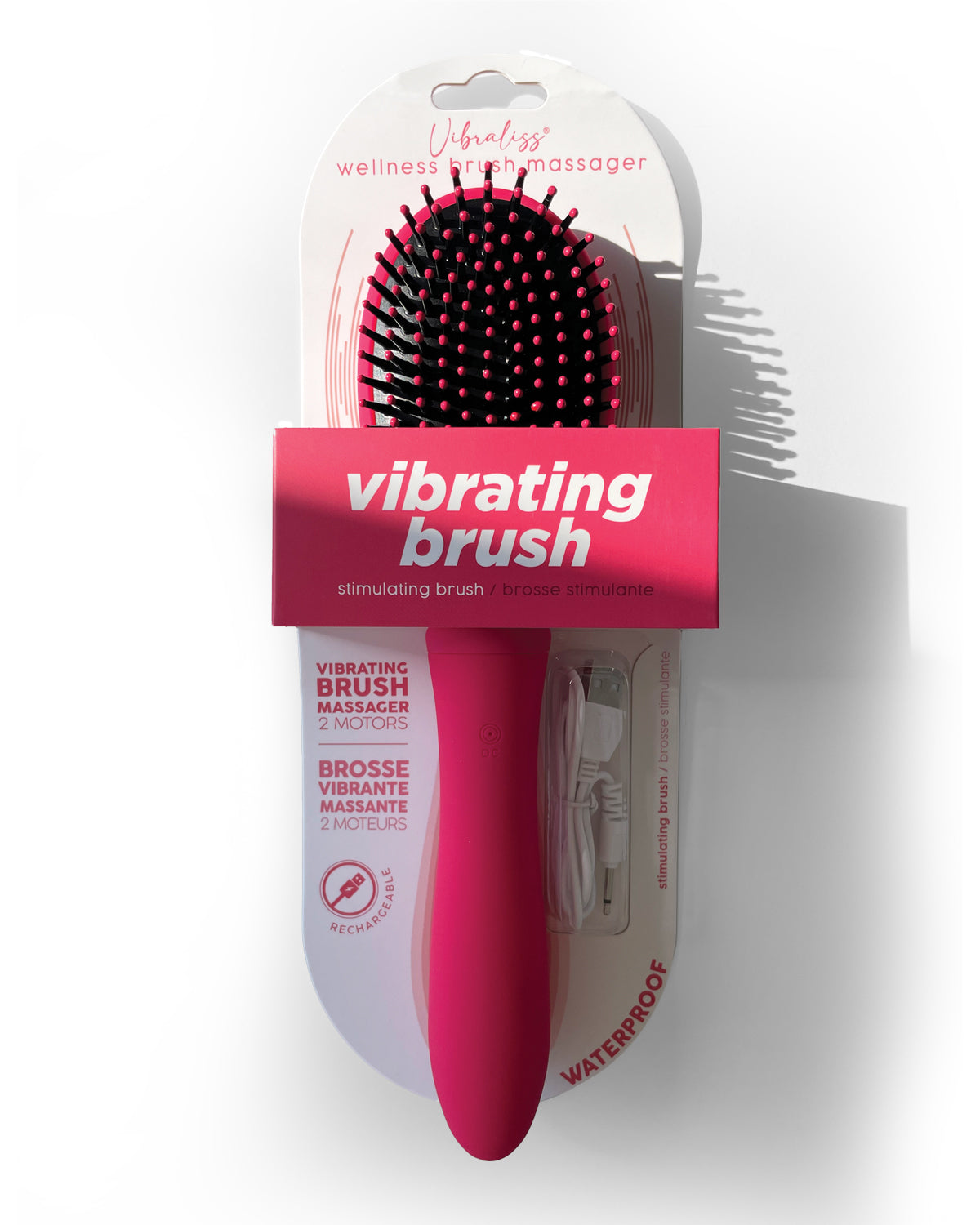 Vibraliss Luxury Vibrating Hairbrush Massager Pink