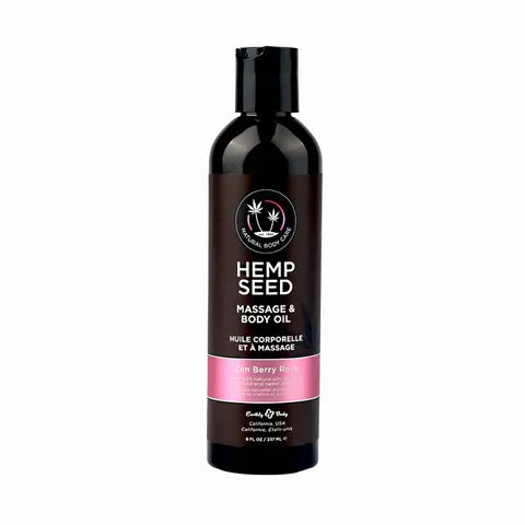 Earthly Body Hemp Seed Massage & Body Oil Zen Berry Rose (Blackberry, Yellow Rose & Amber) 237ml