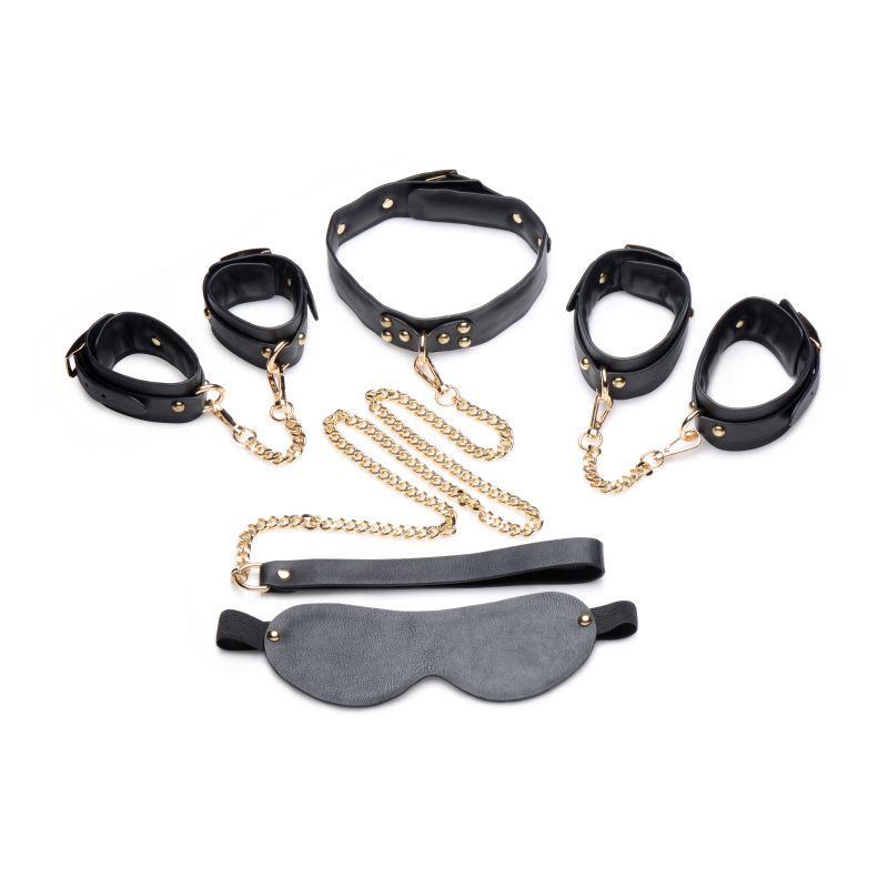 Master Series Golden Submission Bondage Set Black