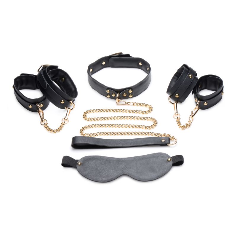 Master Series Golden Submission Bondage Set Black