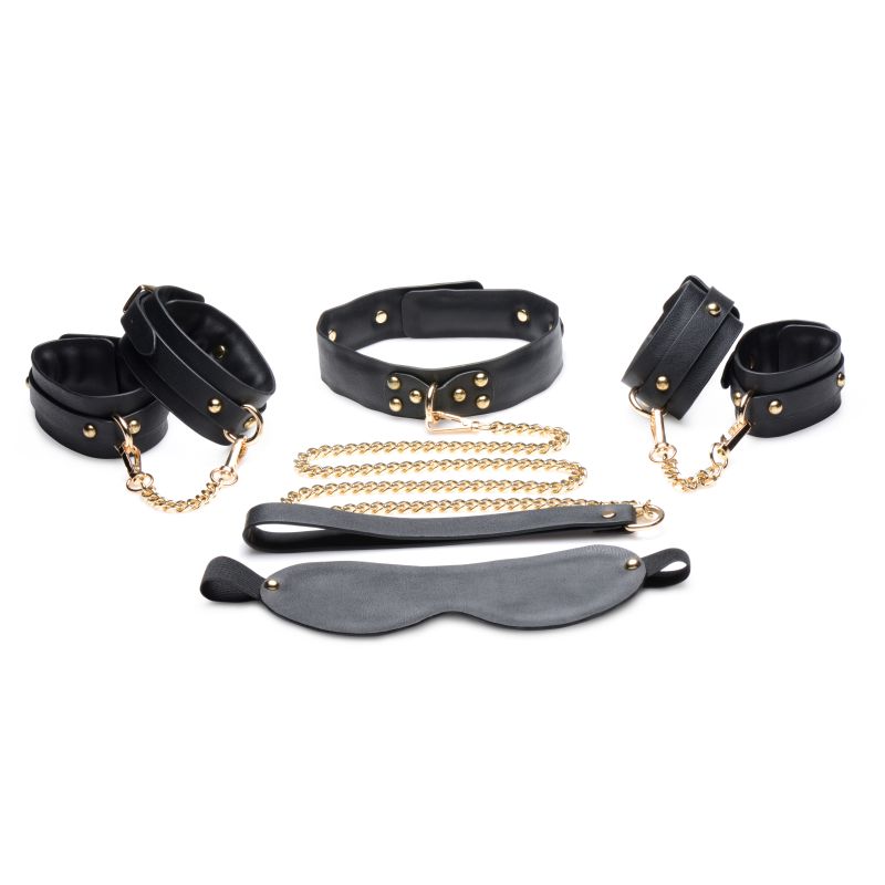 Master Series Golden Submission Bondage Set Black