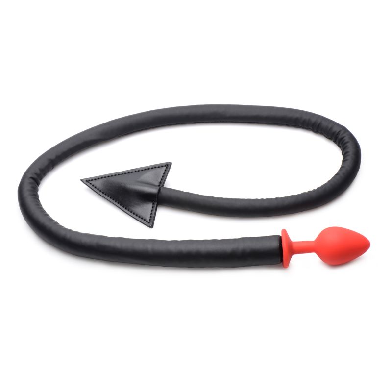 Tailz Devil Tail Anal Plug & Horn Set Black