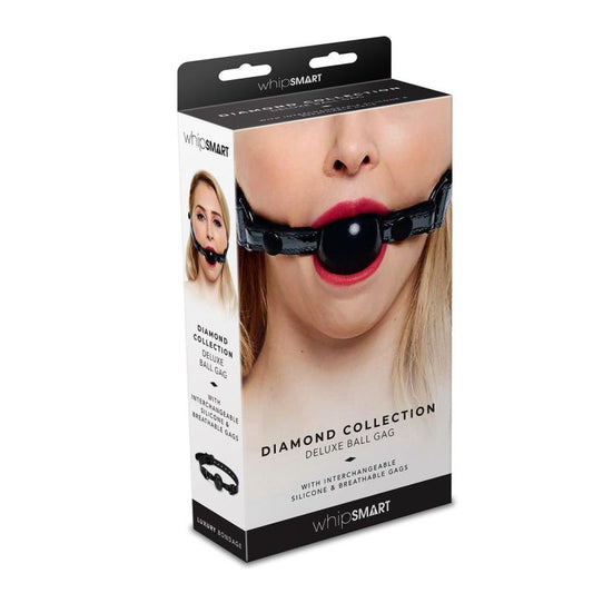 Whipsmart Diamond Deluxe Ball Gag Black