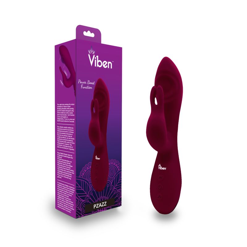 Viben Pzazz G-Spot Thumping Rabbit Vibrator Ruby
