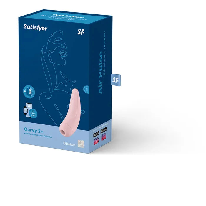 Satisfyer Curvy 2+ Mobile App USB Clitoral Stimulator & Vibration Pink