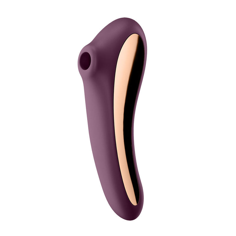 Satisfyer Dual Kiss USB-Rechargeable Clitoral Stimulator - Purple