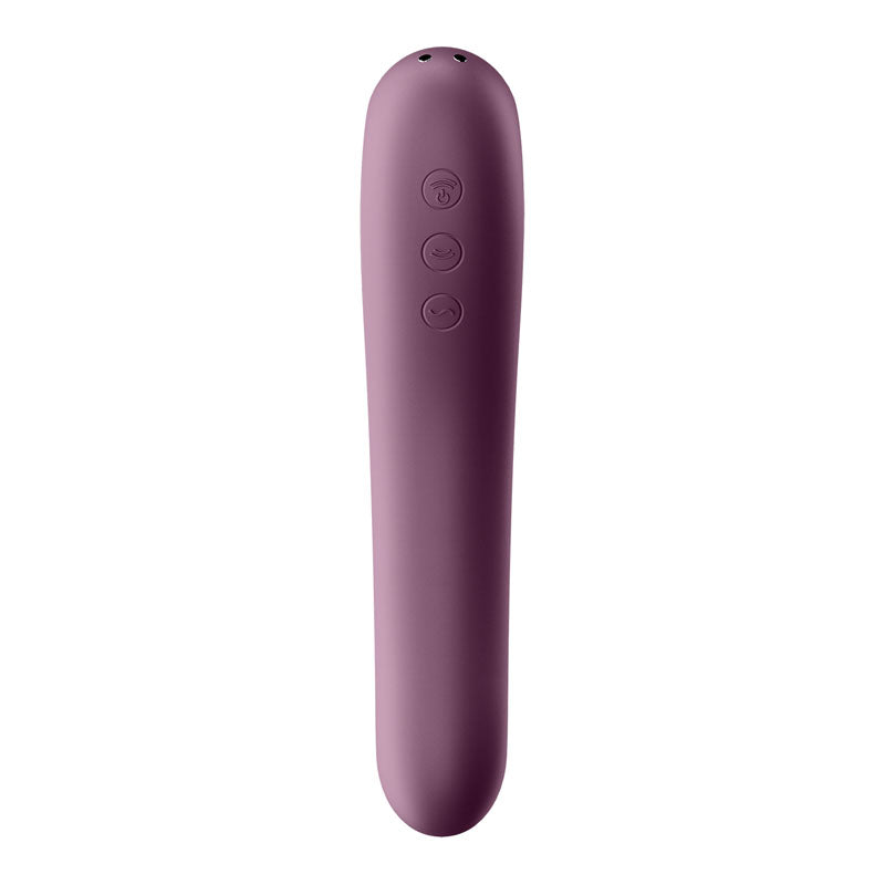 Satisfyer Dual Kiss USB-Rechargeable Clitoral Stimulator - Purple