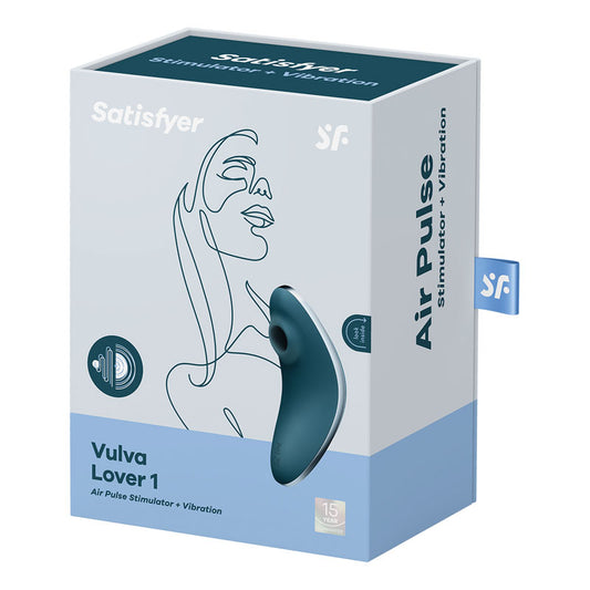Satisfyer Vulva Lover 1 USB Rechargeable Air Pulse Clitoral Stimulator - Blue