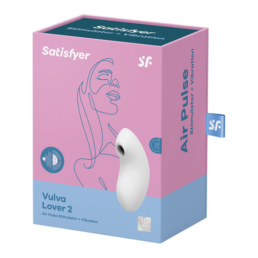 Satisfyer Vulva Lover 2 USB Rechargeable Air Pulse Clitoral Stimulator - White